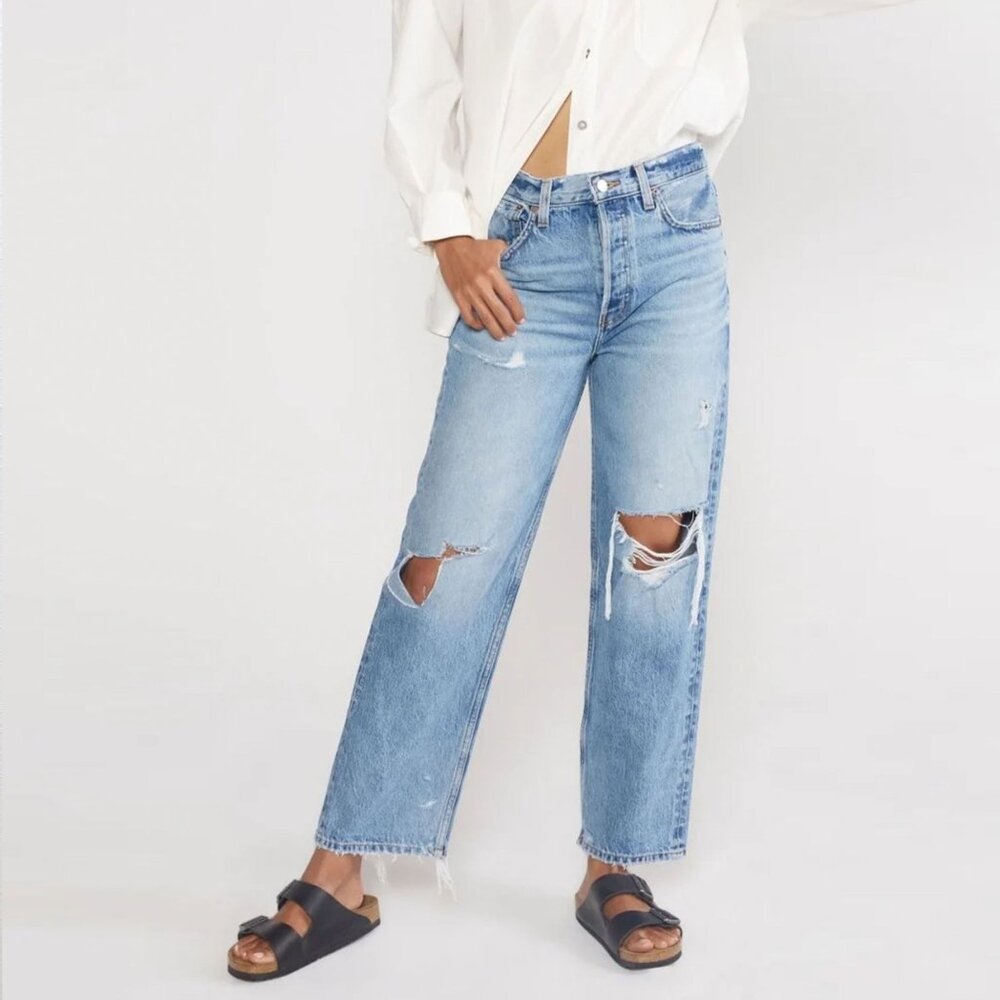 ETICA Tyler Vintage Straight Crop‎ in Sandstorm Size 28